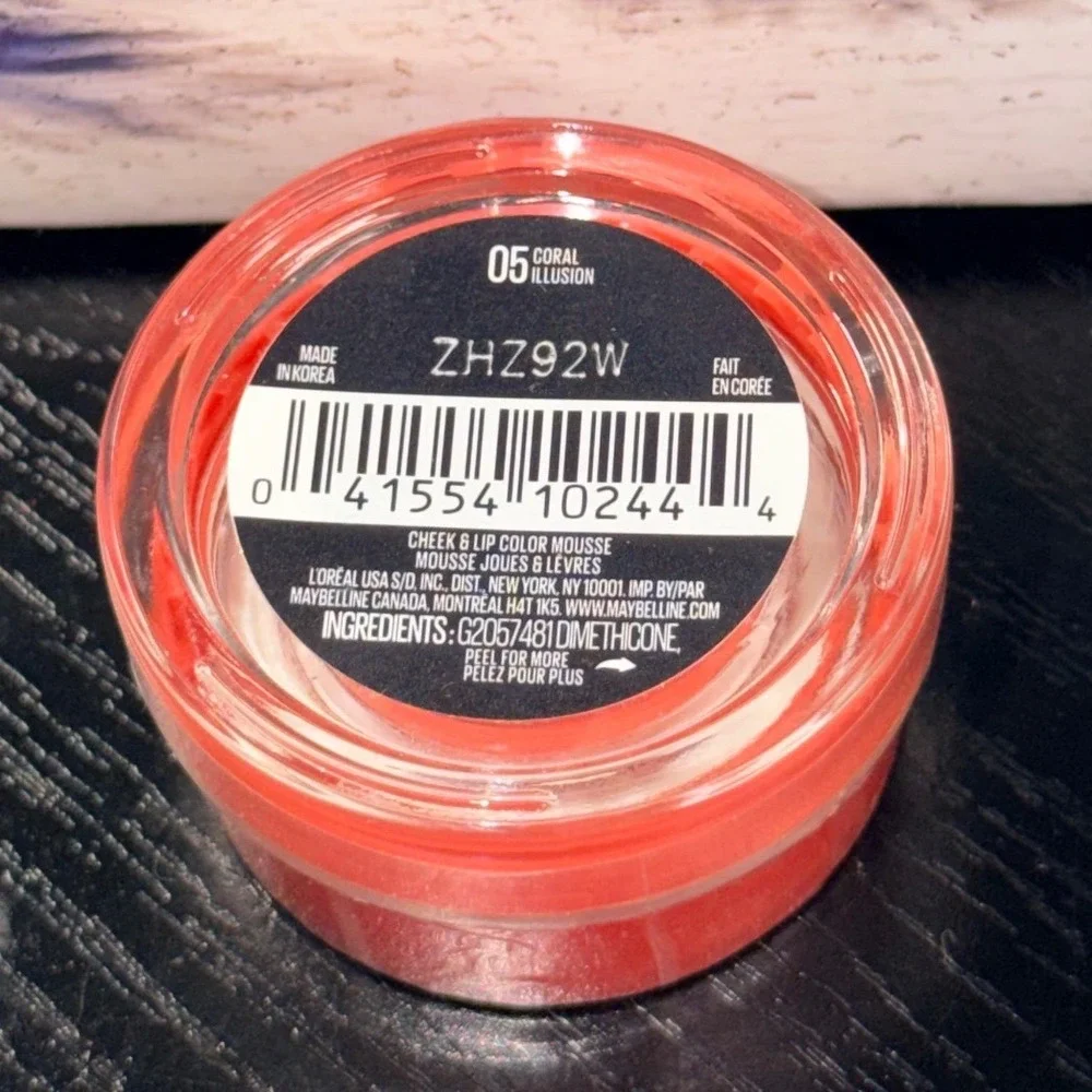 Maybelline Cloudtopia Cheek & Lip Mousse 05 Coral Illusion 0.17oz New Sealed